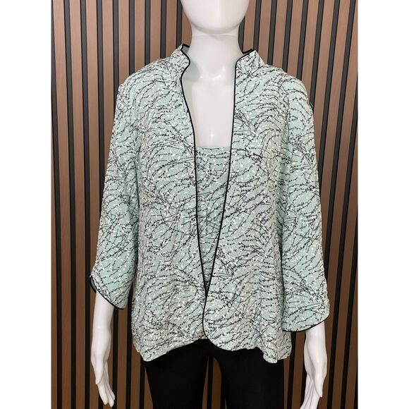Alex Evenings Women's XL Blue 2-Pcs Polyester Jacket & Tank Twinset Cocktail - Picture 1 of 10